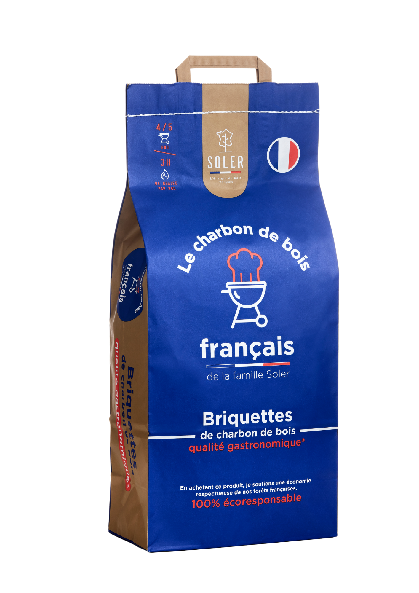 Charbon de bois Français Briquettes (7,5 Kg)