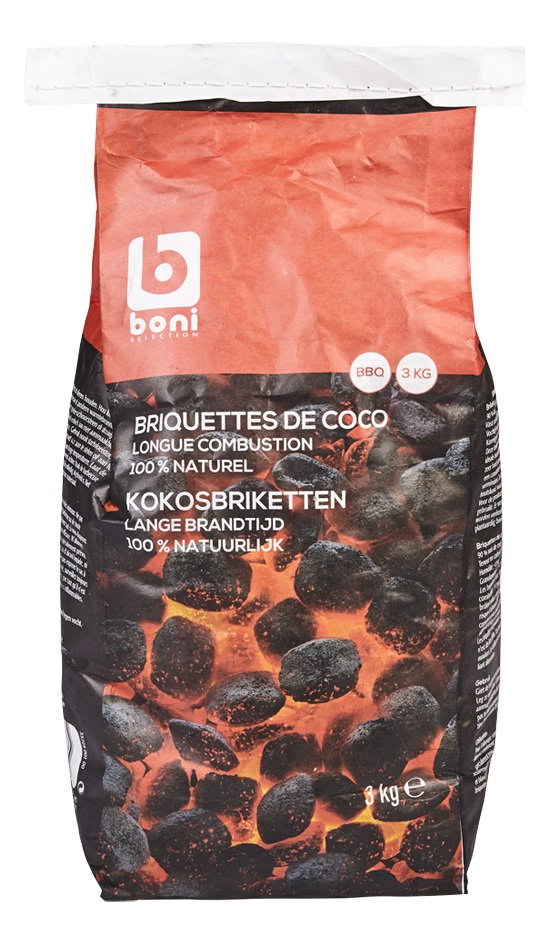 BONI kokosbriketten bbq / BONI briquettes coco bbq  (3 Kg)