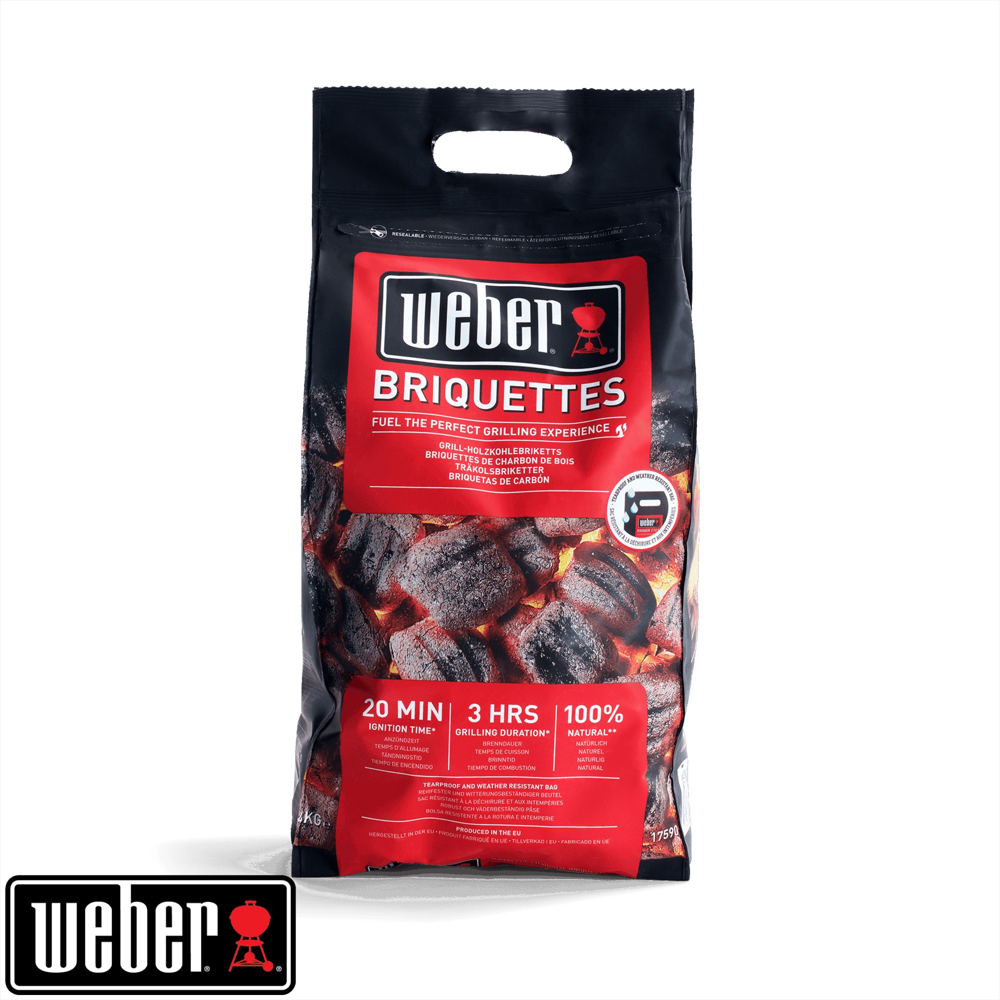 Weber charcoal briquettes 4kg  (4 Kg)