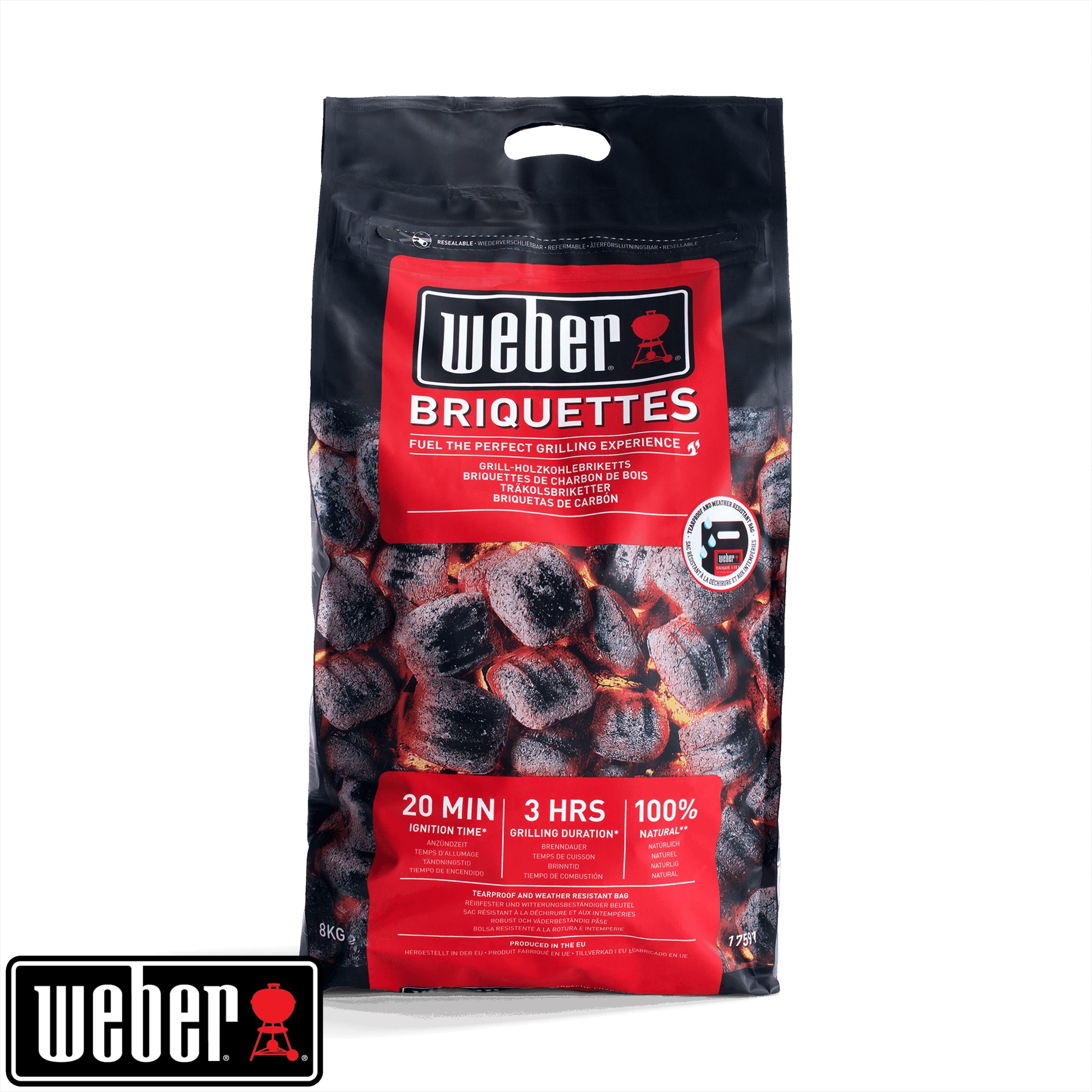 Weber charcoal briquettes 8kg (8 Kg)